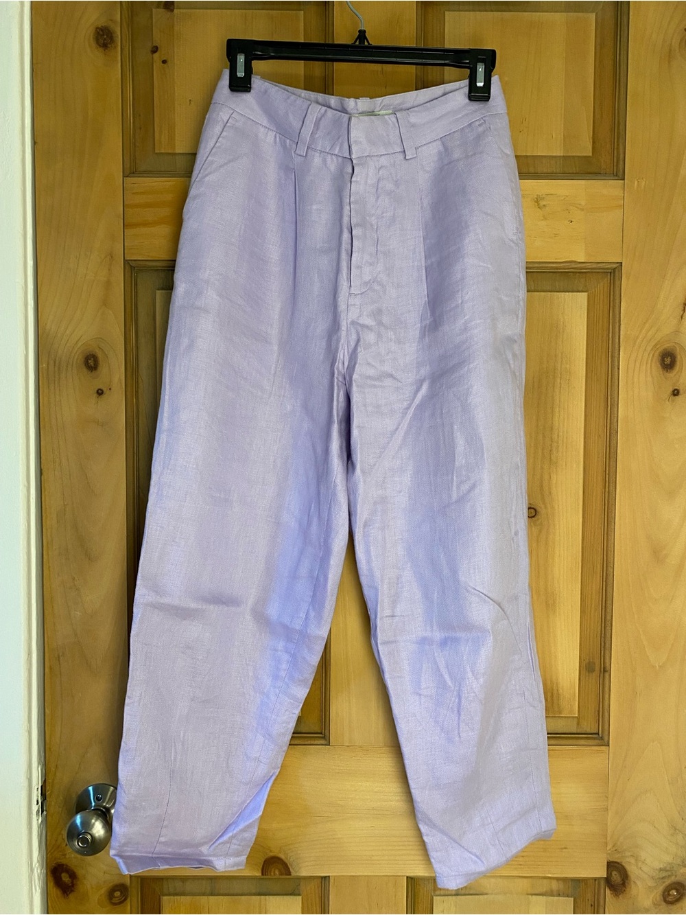 Lavender 100% Linen Trousers